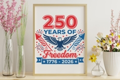 250 Years Of Freedom Eagle Svg, America 250 Years Svg. Product Image 8