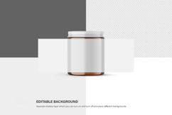 4OZ Amber Glass Jar With Expanded Label - PSD Mockup Product Image 7