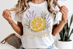 Rhinestone Lemon PNG Easy Living Mediterranean Sublimation Product Image 6