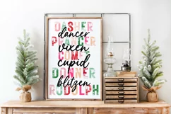 Christmas PNG, Reindeer Names PNG Product Image 5