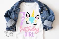 Seven Birthday Unicorn SVG - 7th Birthday Unicorn Shirt PNG Product Image 2
