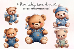 Blue Teddy Bear PNG Clipart Product Image 1