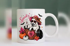 Spooky Fall Fuel Ghost PNG, Preppy Halloween Ghost, Leopard Product Image 5