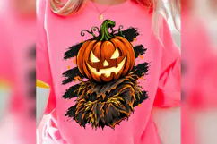 Halloween Pumpkin PNG, Scary Jack O Lantern Design, Spooky Product Image 3