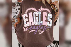 Eagles Spirit PNG, Floral Varsity School Design, Pastel Team Product Image 4