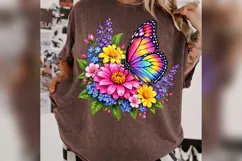Colorful Butterfly PNG, Floral Butterfly Garden Design Product Image 4
