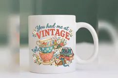 Vintage Tea PNG, Floral Teacup Retro Camera Design, Cottagec Product Image 6