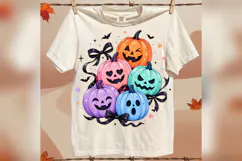 Pastel Halloween Pumpkins PNG, Colorful Jack O Lantern PNG Product Image 4