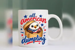 All American Dumpling Eagle PNG, Cute Patriotic Bald Eagle Product Image 4