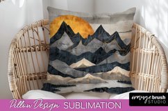 Boho Pillow Cover - Minimalist Landscape Pillow Sublimation Product Image 1