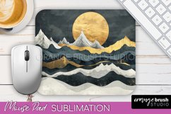Boho Mouse Pad, Minimalist Landscape Mousepad Sublimation Product Image 1