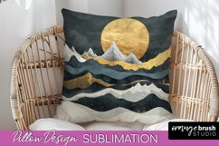 Boho Pillow Cover - Minimalist Landscape Pillow Sublimation Product Image 1