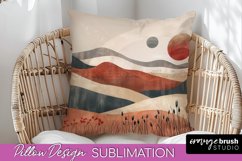 Boho Pillow Cover - Minimalist Landscape Pillow Sublimation Product Image 1