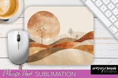 Boho Mouse Pad, Minimalist Landscape Mousepad Sublimation Product Image 1