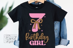 7th Birthday Girl SVG - Seven Bow 7 Birthday Girl PNG Product Image 2