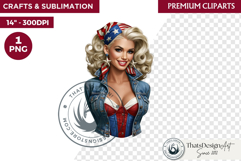 4th of July Character clipart, Patriotic Americana PNG Product Image 1