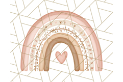 Boho Rainbow PNG Clipart, Earthy Arches &amp; Minimal Shapes Product Image 3
