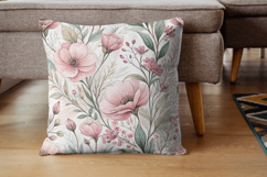 Coquette Wildflowers Seamless Pattern, Romantic Pink Floral Product Image 7