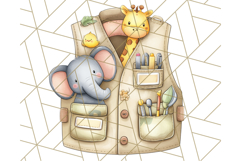 Cute Safari Animal Clipart PNG for Kids, African Wildlife Product Image 3