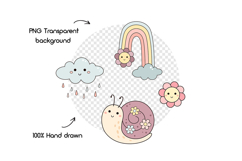 Capybara Clipart Set, Spring Capybara Png, Groovy Summer Svg Product Image 7