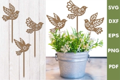 Bird Stakes Decoration |Garden Topper Laser cut SVG, Cricut Product Image 1