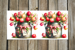 Watercolor Hello Spring | 4 Flower Sublimation Mug designs P Product Image 3