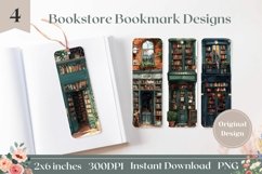 Bookstore Bookmarks Printable, Books Sublimation Designs Product Image 1