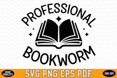 Professional Bookworm SVG | Quotes | SVG Cut files Product Image 1