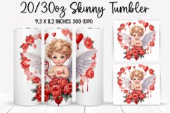 Valentine&#039;s Day Skinny Tumbler - Sublimation Tumbler Design Product Image 1