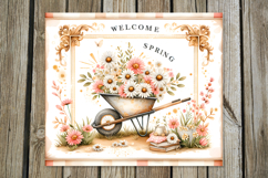 Vintage Spring | 4 Skinny tumbler Sublimation designs P2 Product Image 3