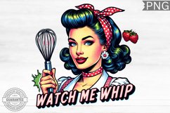 Watch me whip Sublimation - Sailor Pin Up Girls PNG Design Product Image 1