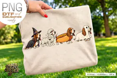 Halloween Basset Hound DTF PNG Product Image 2