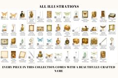 Secrets of the Insect Cabinet 51 Watercolor Cliparts Product Image 7