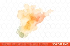 Vibrant Watercolor Splashes Clipart Product Image 1