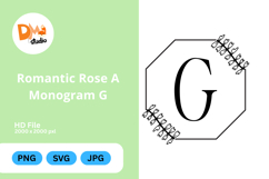 Romantic Rose Monogram Art Product Image 1