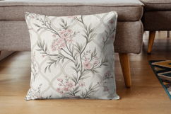 Silver Toile Digital Paper Pack, Vintage Floral Toile Product Image 7