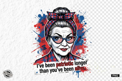 Funny Patriotic Grandma PNG Illustration Product Image 1