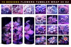 60 Designs Flowers Tumbler Wrap Bundle Product Image 5