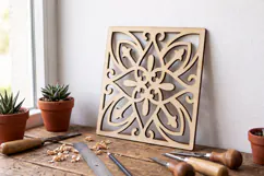 Square Decorative Panel SVG | Laser Cut File Product Image 1