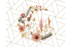 Whimsy Winter Florals Clipart PNG, Christmas Png Clipart Product Image 3
