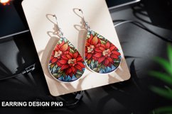 Stained Glass Christmas flowers Earring Design Product Image 1