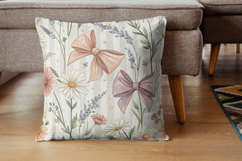 Coquette Bow Wildflower Digital Paper, Pastel Cottagecore Product Image 7