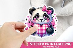 Valentine&#039;s Day Panda Sticker| Valentine&#039;s Day Sticker Product Image 1