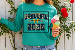 Graduate 2026 PNG Navy and Gold Graduation Product Image 7