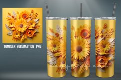 SunFlower 3D Tumbler Wrap Sublimation PNG|3D Tumbler Wrap Su Product Image 7