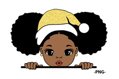 Christmas Black Girl SVG Afro Puff Snowflakes Leopard Product Image 7