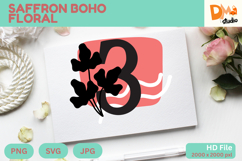 Saffron Boho Floral Monogram Product Image 1