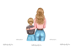 Mother and Daughter Clipart | Mom Life Illustration Product Image 2