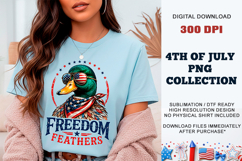 Freedom Feathers PNG | Patriotic Mallard Duck DTF Product Image 6
