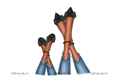 Mother and Daughter Legs Clipart Product Image 8